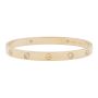 Cartier Love Bracelet Classic 4 Diamonds Yellow Gold Size 18 Bangle