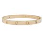 Cartier Love Bracelet Classic 4 Diamonds Yellow Gold Size 18 Bangle