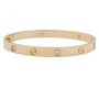 Cartier Love Bracelet Classic 4 Diamonds Yellow Gold Size 18 Bangle
