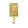 1 Gram Credit Suisse Gold Bar Pendant Serial #07488 14K Yellow Gold Bezel 1.33 g