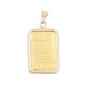 Johnson Matthey 1 Gram JM Gold Bar Pendant 9999 Fine Serial #07332 14K Yellow Gold Bezel & Bail 