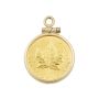 1990 1/10 oz Gold Canadian Maple Leaf Coin Pendant – .9999 Fine  14K Gold Bezel – 3.937g Total