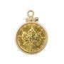 1990 1/10 oz Gold Canadian Maple Leaf Coin Pendant – .9999 Fine  14K Gold Bezel – 3.937g Total