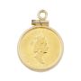 1990 1/10 oz Gold Canadian Maple Leaf Coin Pendant – .9999 Fine  14K Gold Bezel – 3.937g Total