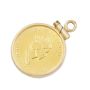 1990 1/10 oz Gold Canadian Maple Leaf Coin Pendant – .9999 Fine  14K Gold Bezel – 3.937g Total