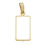 14K Yellow Gold Bezel for 1 Gram Credit Suisse Gold Bar – Brand New, .34g 14K