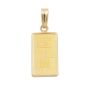 1 Gram Credit Suisse Gold Bar Pendant Serial #07488 14K Yellow Gold Bezel 1.33 g