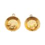 Vintage Yukon Gold pans with placer gold nuggets 2X .5 inch charms 1.9 grams