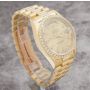 Rolex President Day-Date 18038 18K Yellow Gold Diamond Dial & Bezel Mens Watch