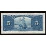1937 Canada $5 banknote Coyne Towers C/S 6296736  VF+