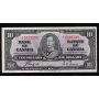 1937 Canada $10 banknote Coyne Towers C/T 2829598 nice AU