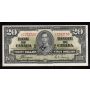 1937 Canada $20 banknote Coyne Towers  J/E 7252755 nice AU