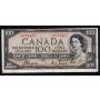 1954 Canada $100 devils face banknote Coyne Towers  A/J 0573427 VF+