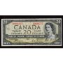 1954 Canada $20 devils face banknote Coyne Towers A/E 6096777 F/VF