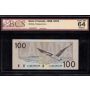 1988 Canada $100 note BC-60a Theissen Crow AJW8296559 BCS CH UNC-64