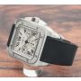 Cartier Santos 100 XL Chronograph White Roman Steel W20090X8 2740 Mens Watch