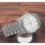 Rolex Datejust 16014 Silver Linen Dial 36mm Stainless Steel Jubilee Mens Watch