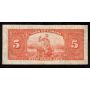 1935 Bank of Canada $5 note BC-5 Osborne Towers A1141395 FINE+