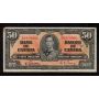 1937 Canada $50 banknote Gordon Towers B/H 0189906 VG margin stains