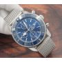 Breitling Superocean A13312 Blue Dial Mesh Bracelet Automatic Mens Watch