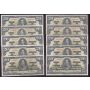 10x 1937 Canada $20 banknotes 10-notes F/VF or better