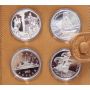 24x Canadian Proof Silver $1 Dollars 1985 to 2010 In RCM Leather Holder 