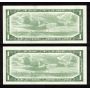 5 x Canada 1954 $1 consecutive notes Beattie Rasminsky F/P3226689-93 CH UNC