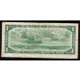 1954 Canada $1 devils face banknote Beattie Coyne L/A 4047996 VG/F