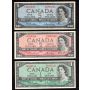 1954 Canada $1 $2 $5 $10 $20 $50 $100 banknote set 7-notes VF+ to EF+