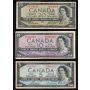 1954 Canada $1 $2 $5 $10 $20  banknote set 5-notes VF