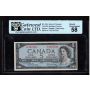 1954 Canada $5 banknote Beattie Rasminsky P/S 2167938 GATEWEST AU58