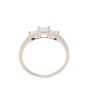 14K White Gold 0.36ct Princess Cut Diamond Ring Size 5.75