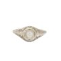 18K White Gold Antique Filigree Style 0.125ct Diamond Ring Size 6