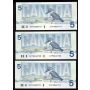 25x 1986 Canada $5 consecutive notes Bonin Thiessen GPP8868725-49 CH UNC