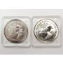 10x 1990 Australia Kookaburra 1 oz 999 Silver $5 coins 