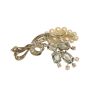 Ribbon Blossom Platinum Pearl Diamond Aquamarine Brooch