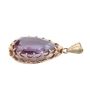 14K yg Alexandrite-like corundum synthetic sapphire pendant
