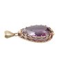 14K yg Alexandrite-like corundum synthetic sapphire pendant