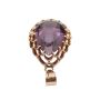 14K yg Alexandrite-like corundum synthetic sapphire pendant