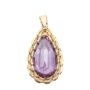 14K yg Alexandrite-like corundum synthetic sapphire pendant