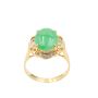 Jade and Diamonds 18K yg ring 4.0 grams Size 6 with appraisal $3500.00