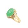 Jade and Diamonds 18K yg ring 4.0 grams Size 6 with appraisal $3500.00