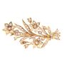 Antique 15K Seed pearl yg Brooch 2.25 inch 5.8 grams with appraisal $2800.00