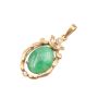 14K yg Jade and Diamonds Pendant 13.3mm by 28.0mm with appraisal $2700.00
