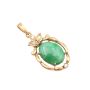 14K yg Jade and Diamonds Pendant 13.3mm by 28.0mm with appraisal $2700.00