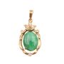 14K yg Jade and Diamonds Pendant 13.3mm by 28.0mm with appraisal $2700.00