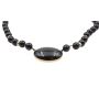 Black Onyx and 14kt Yellow Gold Necklace