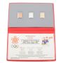 Calgary 1988 Olympics set of 3 ingots Bronze Silver and 10K gold 1 gram bars 