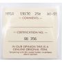 1917c Newfoundland 25 cents ICCS AU-55
