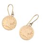 British Columbia $1 gold token earrings 2.96 grams
